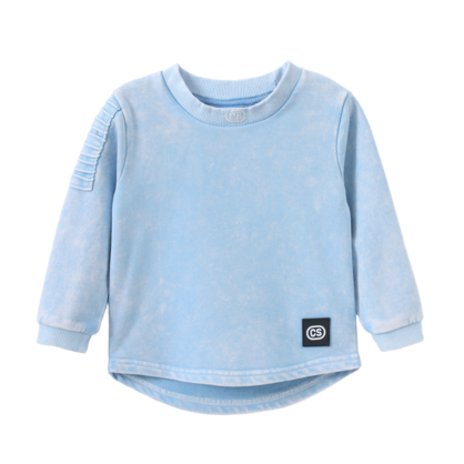Ash Detailed Crew Ice Blue