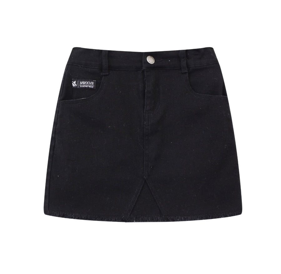 Isla denim skirt (Black) - Mini Boss